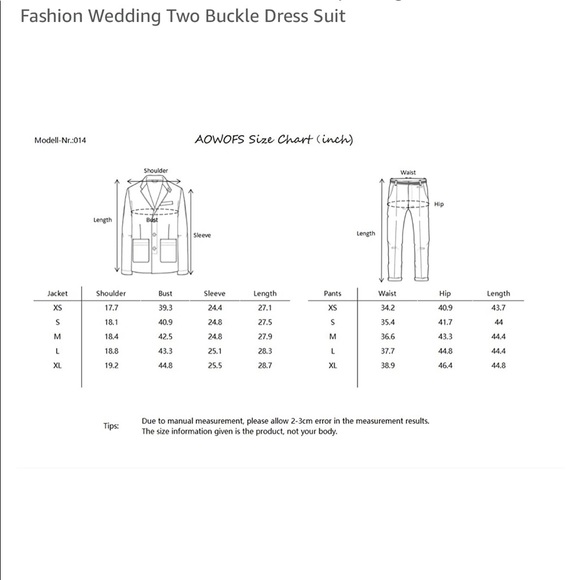 BNWT Men's 2 Piece Suit Slim Fit - Picture 7 of 8